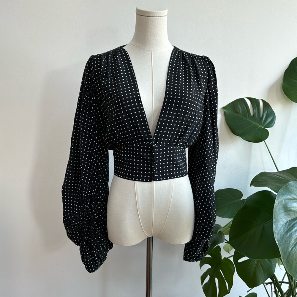 Equipment Polka Blouse XS